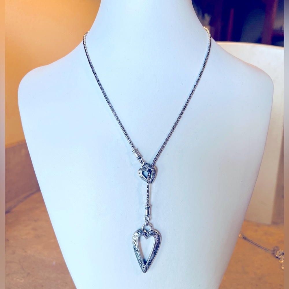 Brighton heart lariat necklace EUC